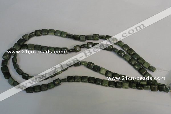 CDJ29 15.5 inches 8*8mm square Canadian jade beads wholesale