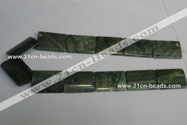 CDJ36 15.5 inches 25*35mm flat tube Canadian jade beads wholesale