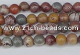 CDJ400 15.5 inches 4mm round sonoran dendritic jasper beads