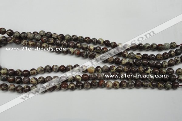 CDM02 15.5 inches 6mm round African dalmatian jasper beads