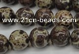 CDM06 15.5 inches 14mm round African dalmatian jasper beads