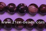 CDM52 15 inches 8mm round strawberry dalmatian jasper beads