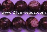 CDM53 15 inches 10mm round strawberry dalmatian jasper beads