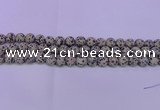 CDM84 15.5 inches 12mm round matte dalmatian jasper beads