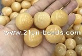 CDN07 25mm round yellow jade decorations wholesale