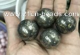 CDN09 25mm round pyrite gemstone decorations wholesale