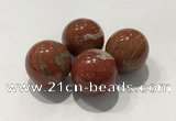 CDN1007 20mm round red jasper decorations wholesale