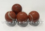 CDN1017 25mm round red jasper decorations wholesale