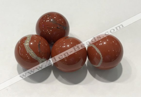 CDN1017 25mm round red jasper decorations wholesale