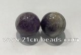 CDN1035 30mm round amethyst decorations wholesale