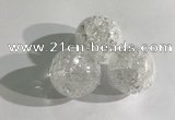 CDN1037 30mm round crackle quartz decorations wholesale