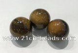 CDN1050 30mm round yellow tiger eye decorations wholesale