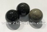 CDN1056 30mm round golden obsidian decorations wholesale