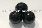 CDN1057 30mm round black obsidian decorations wholesale