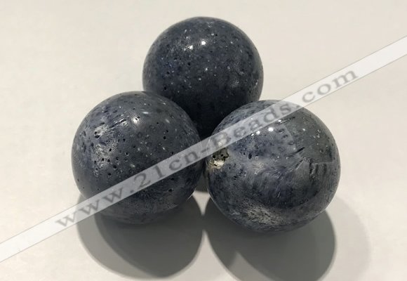 CDN1070 30mm round blue coral decorations wholesale