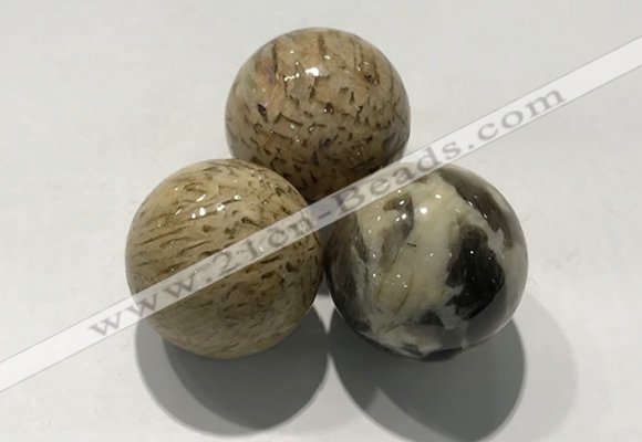 CDN1076 30mm round feldspar decorations wholesale