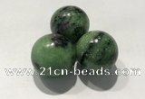 CDN1081 30mm round ruby zoisite decorations wholesale