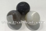 CDN1090 30mm round agate decorations wholesale