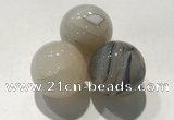 CDN1096 30mm round agate decorations wholesale