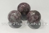 CDN1100 30mm round lilac jasper decorations wholesale