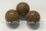 CDN1103 30mm round elephant blood stone decorations wholesale