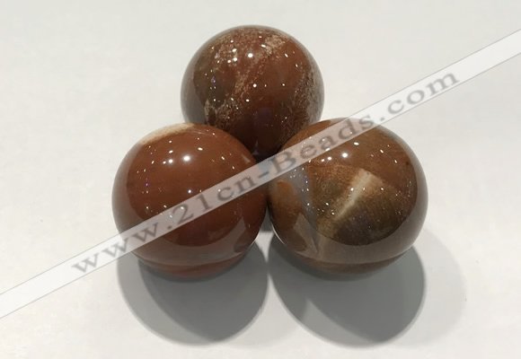 CDN1106 30mm round red jasper decorations wholesale