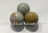 CDN1114 30mm round picasso jasper decorations wholesale