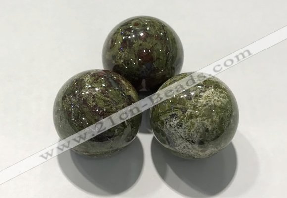 CDN1135 30mm round dragon blood jasper decorations wholesale