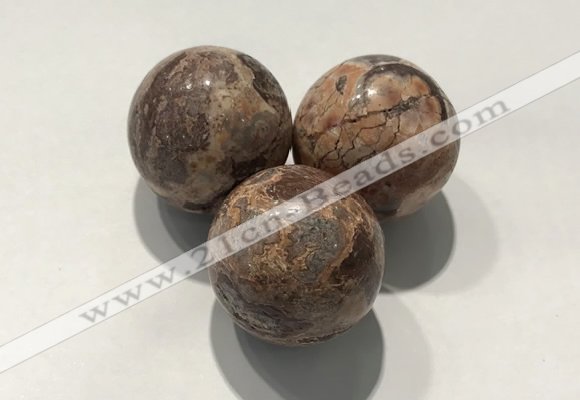 CDN1148 30mm round jasper decorations wholesale