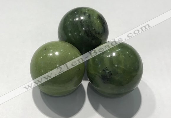 CDN1151 30mm round Canadian jade decorations wholesale