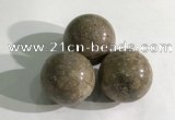 CDN1167 30mm round jasper decorations wholesale