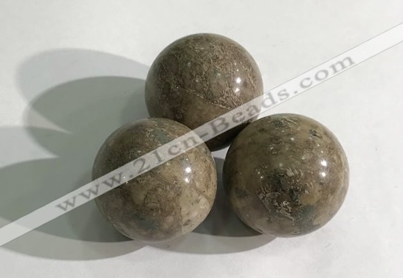 CDN1167 30mm round jasper decorations wholesale