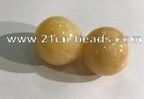 CDN1176 35mm round yellow jade decorations wholesale