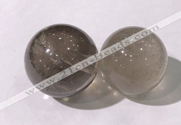 CDN1201 40mm round smoky quartz decorations wholesale