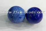 CDN1220 40mm round dyed white howlite decorations wholesale