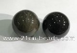 CDN1240 40mm round golden obsidian decorations wholesale