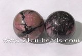 CDN1250 40mm round rhodonite decorations wholesale