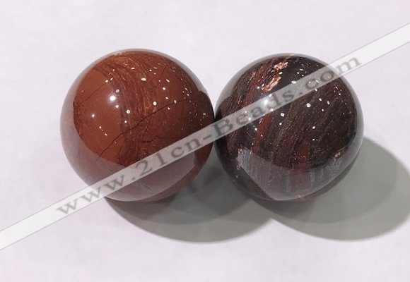 CDN1273 40mm round red jasper decorations wholesale