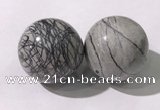 CDN1295 40mm round net jasper decorations wholesale