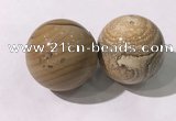 CDN1298 40mm round picture jasper decorations wholesale