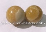 CDN1312 40mm round yellow calcite decorations wholesale