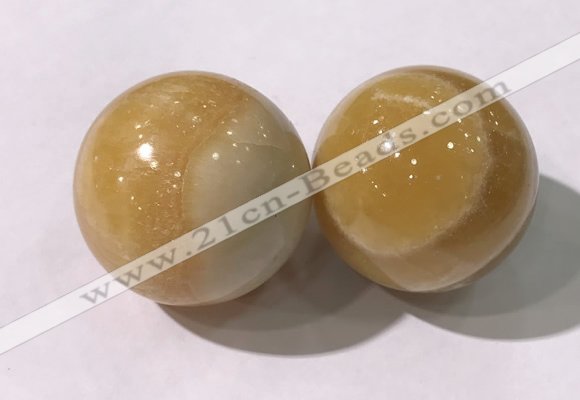CDN1312 40mm round yellow calcite decorations wholesale