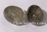 CDN1331 35*45mm egg-shaped smoky quartz decorations wholesale