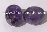 CDN1333 35*45mm egg-shaped amethyst decorations wholesale