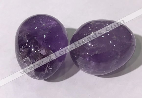 CDN1333 35*45mm egg-shaped amethyst decorations wholesale