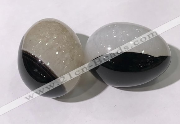 CDN1365 35*45mm egg-shaped druzy agate decorations wholesale