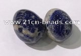 CDN1372 35*45mm egg-shaped sodalite decorations wholesale