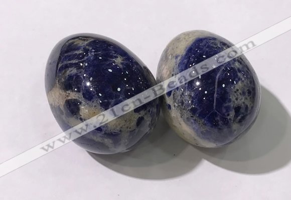 CDN1372 35*45mm egg-shaped sodalite decorations wholesale