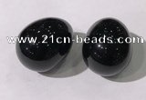 CDN1376 35*45mm egg-shaped black obsidian decorations wholesale