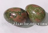 CDN1379 35*45mm egg-shaped unakite decorations wholesale